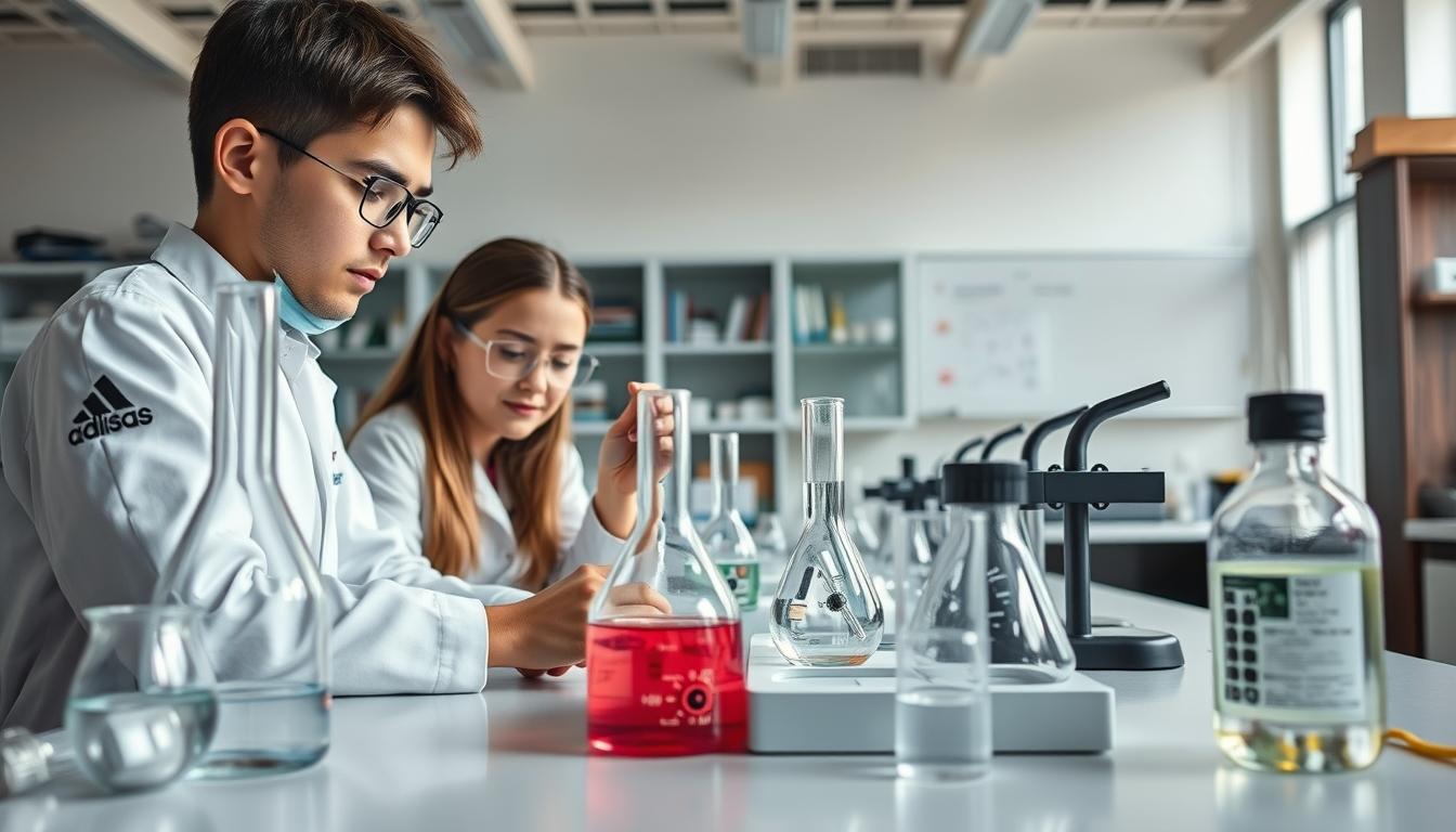 Student using learning strategies while studying