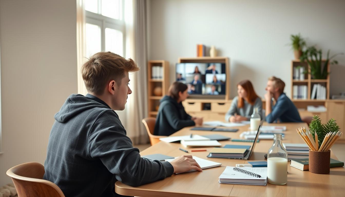 Students working in research laboratory